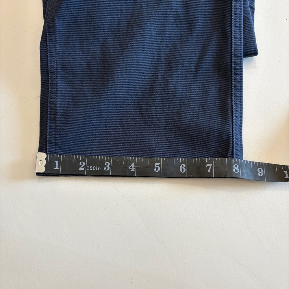 ROWM Denim Twill Flat Front Casual Chino Navy 5 Pocket Pants 34 - Picture 6 of 8